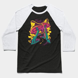 Trippy Mushroom Road Baseball T-Shirt